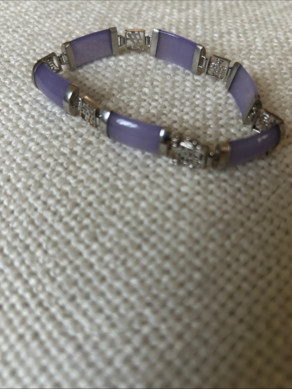 Lavender Jade Stone and Sterling Silver Bracelet - Women Jewelry